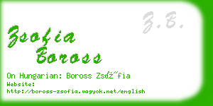 zsofia boross business card